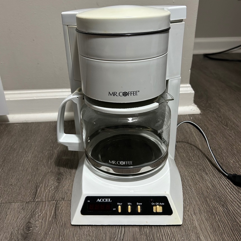 Mr. Coffee Accel PRX20 Coffee Maker 10 Cup White Vintage Programmable Drip Brew
